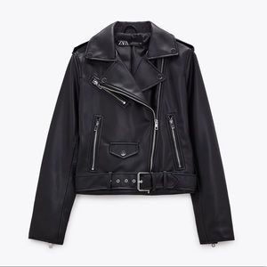 Zara faux leather jacket